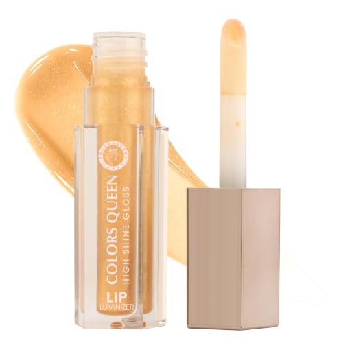 Image of Colors Queen Lip Luminizer Lip Gloss for Women | Hydrating & Glass Shine Finish | Highly Pigmented, Lightweight & Non-Sticky Formula | One Stroke Application | Long Lasting Lip Gloss Infused with Shea Butter (17 - Gold Digger, 9ml)