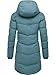 Ragwear wasserdichter Damen Wintermantel warmer Steppmantel lang mit Kapuze Pavla Intl Stone Blue25 Gr. M