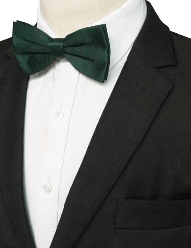 Image of JEMYGINS Solid Color Pre-tied Bow Tie Adjustable Bowtie for Men