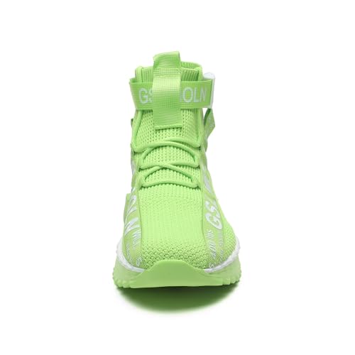 Image of Jakcuz Men's High Top Sneakers Plus Size Breathable Gym Athletic Running Walking Tennis Comfortable Fashion Platform Shoes