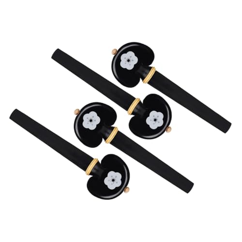 Abaodam 4 Pack Wooden Cello Tuning Pegs Tuner Keys String Tuning Pegs Cello Supplies Non-slip Knob for