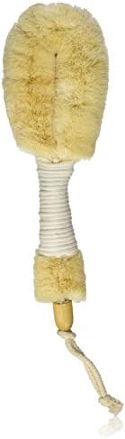 Merben Interational Medium Texture Sisal Body Brush with Cotton Cord Handle For Dry or Wet Use, 13" Length