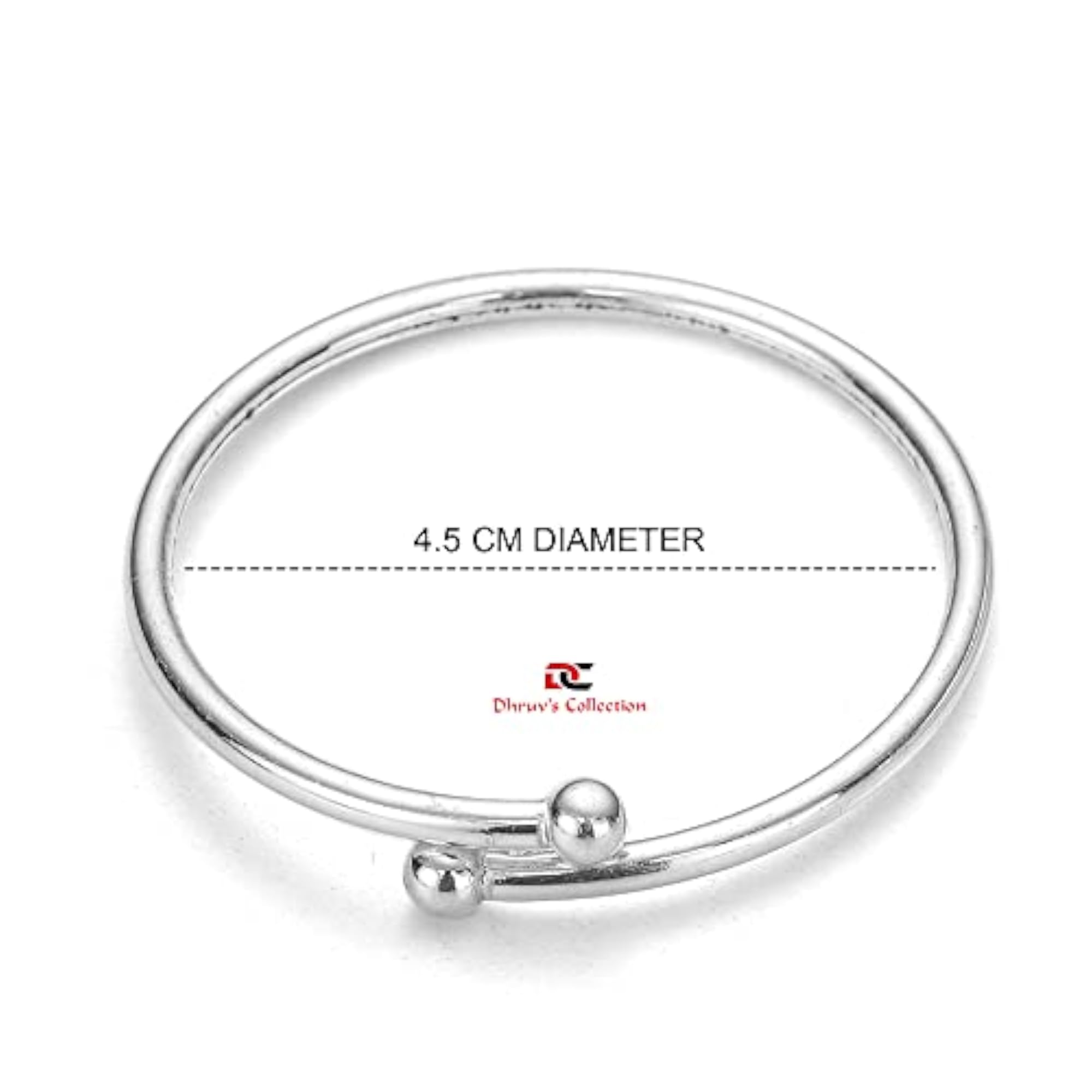 BIS Hallmarked 925 Pure Silver Plain Kada for Babies