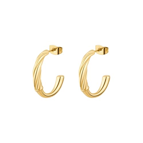 Boucles d'oreilles Amy Brosway demi-cercle acier pour sublimer vos soirees