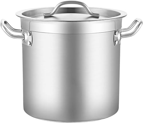 Olla cocinar, Olla Acero Inoxidable Mejorada y Gruesa con Tapa, Olla Acero Inoxidable con Base Tres Capas y Cubierta Sopa