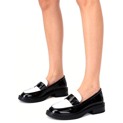 Image of Loafers for Women, Classic Penny Slip On Flat Dress Shoes