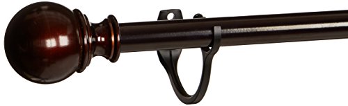 Umbra Verge 1-Inch Drapery Rod for Window, 120 to 170-Inch, Auburn Bronze