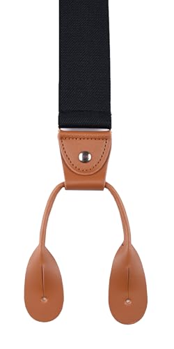 Image of Suspenders for Men Button End Adjustable Y-Back Elastic 47 Inches