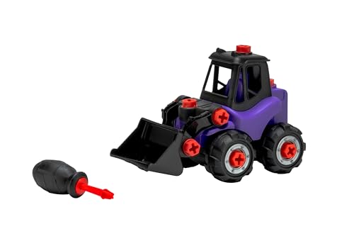 ToyShore Mechanical JCB Construction Toy Set. DIY Building Engine...