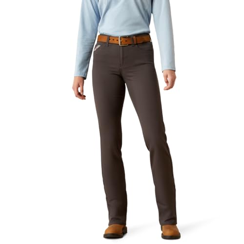 ARIAT Women's Flame Resistant Duralight Ripstop Straight Pant, Charcoal/Grey, 31