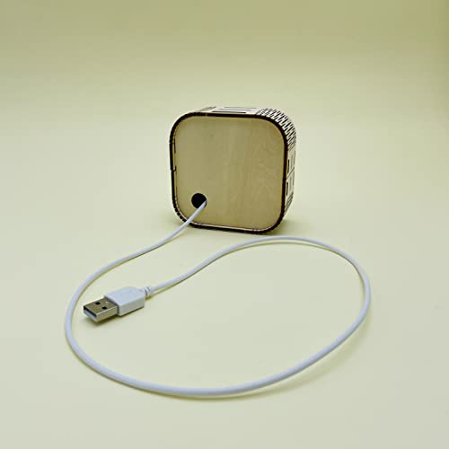 Duswen 3D Wooden Puzzle Assemble Bedside Night Light Diy Model Night Lamp Home Decoration thumb #1