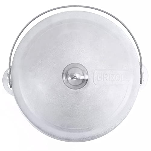 Schwenktopf Kazan 4 L Aluminium mit Bügel und Deckel Campingtopf Gulaschkessel Aluguss Tatarskij Kasan Bräter WOK Asien Topf Schmortopf Kasan Touristischer Aluminiumkessel
