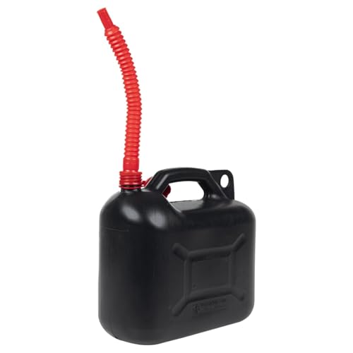 Homgoday Bidón de Combustible Boquilla Flexible 3 ud plástico Negro 10 l Garrafas para Combustible portátiles