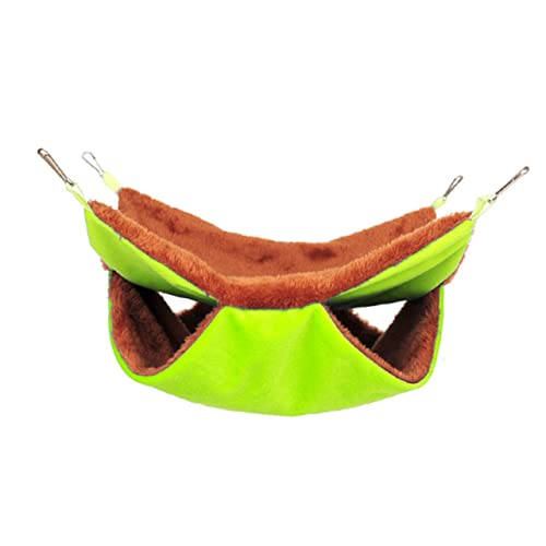 UKCOCO Hamaca para Dormir Ardilla Cama Pequeño Suministros Lecho Mascota Hurón Hamacas Colgantes Nido De Planeador del Azúcar Hamaca Colgante Ardilla Green