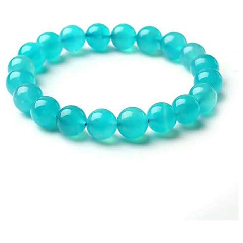 DUOVEKT 10mm Natural Mozambique Green Amazonite Crystal Bracelet Women Men Round Beads Gemstone AAAA Cover