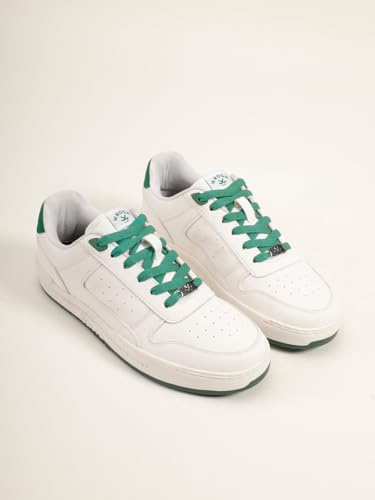 Image of WROGN Men's White & Green Sneakers
