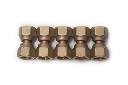 LTWFITTING Brass 1/2" OD Flare Forged Swivel Nut Union,Brass Flare Tube Fitting