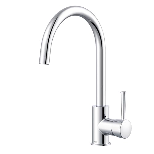 Lenz Küchenarmatur MANA in Chrom-Optik – mit hochwertiger Markenmischdüse und Markenkartusche – 360° schwenkbarer Bogenauslauf – 46031002