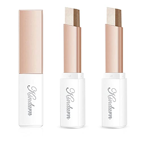 2 PCS Double Glitter Eyeshadow Stick, Ksndurn Brown Gradient Eyeshadow Stick Set - Shimmer Double Colour Eye Shadow Makeup Pen