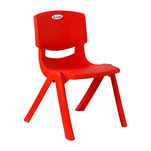 Esqube Baby Chair Kids Plastic School Study Chair Red Color