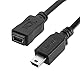NFHK USB 2.0 Hi-Speed Mini-USB-Verlängerungskabel, Schwarz, 50 cm, Stecker auf Buchse, 5-polig, für Smartphone, Tablet, MP3-Player, MP4-Player, PDA, PMP, GPS, Kamera