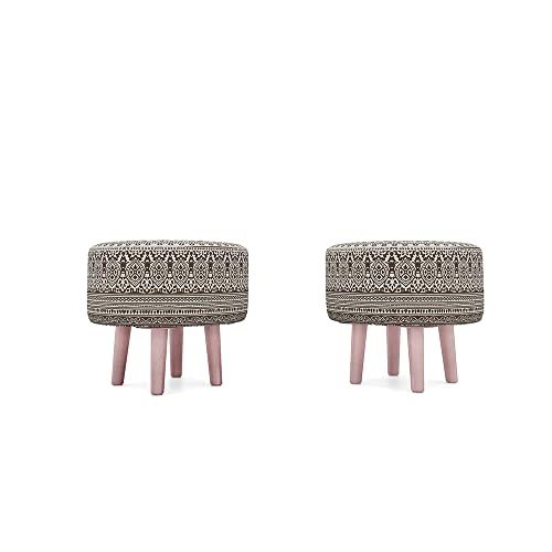Image of Wakefit Tulum Printed Ottoman (Eva Brown)