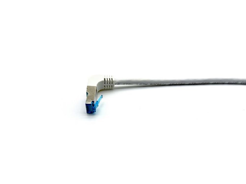 Equip 605801 Cat.6A S/FTP kabel krosowy, zagięty na wtyczce prostej, 2 m, biały