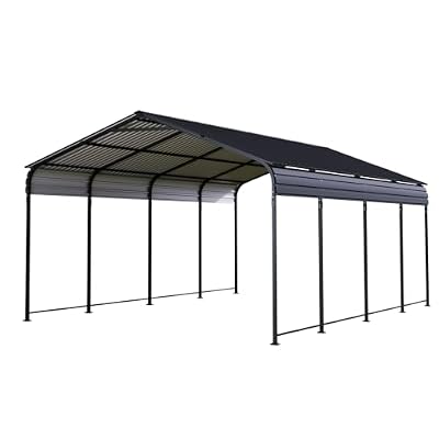 12x20FT Heavy Duty Metal Carport A Frame Steel Roof Shelter