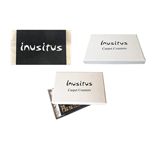 Turkish Rug Coasters Set of 4 – Carpet-Style Drink mats with Fringe, Non-Slip Backing, Decorative Home Accent | Dining Accessory