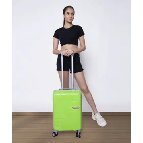 Image of Trumpkin Suitcase 360 Degree Small Suitcase /Cabin-Luggage / 22 inch inch /Size 55 cm /Hard-Sided Luggage Trolley Bag /Model-Z / 360 Rotating / 8 Wheels (Parrot Green)
