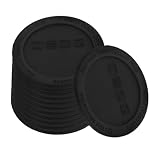 Warmhm 12 Stück Anti-Rutsch-Boden für Trinkgläser Schutzmatte für Tumbler rutschfeste Tassenunterlage Tumbler-Schutzunterlage Tumbler Zubehör Becherboden Untersetzerböden Kieselgel Black