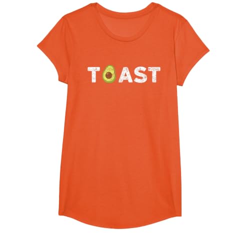 Avocado Toast T-Shirt, Girls, Orange, X-Small