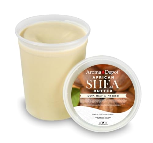 Aroma Depot Raw African Shea Butter 32 Oz Ivory/White Grade A 100% Pure Natural Unrefined Fresh Moisturizing thumb #2