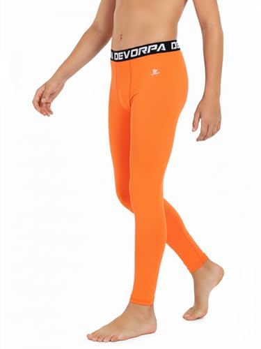 Image of DEVOROPA Boys Leggings Youth Compression Pants Sports Tights Basketball Football Baseball Soccer Baselayer Slim /Regular /Husky