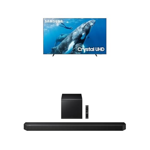 Image of Samsung 98-Inch Class 4K Crystal UHD DU9000 Series HDR Smart TV, Object Tracking Sound Lite (UN98DU9000, 2024 Model) + Samsung Q800F 5.1.2ch Q Series Soundbar (HW-Q800F, 2025)
