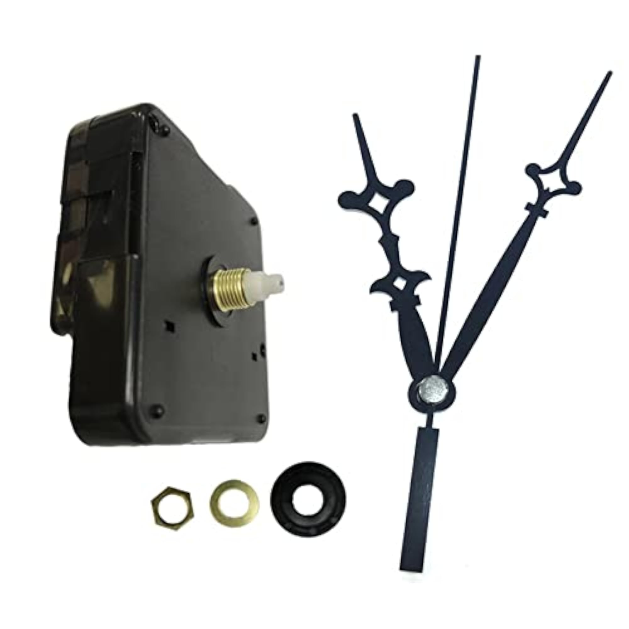 Black Quartz Hand Clock Movement Motor Mechanism DIY Kit