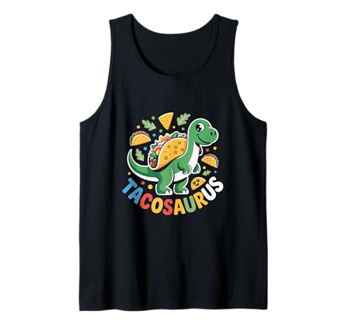 Tacos Lover Meaning Funny Taco Dinosaurier Tacosaurus Tank Top