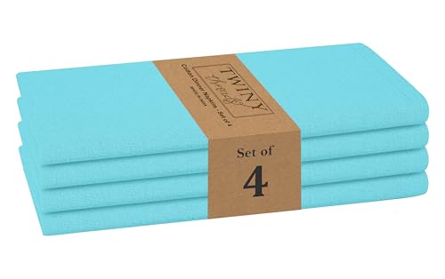 Servilletas de tela TWINY threads azul aqua pack 4 miniatura 1