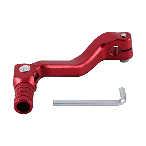 GOOFIT CNC aleación Aluminio palancas Cambio Plegable Rojo Reemplazar para cb250 Todoterreno Motocicleta ATV Todoterreno Motorbike ATV Dirt Pit Bike