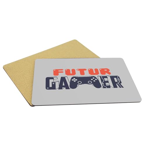 Sets de table souple en liège contre les rayures : napperons gris grand format - 5