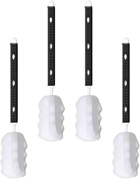 Flavoma Plastic Sponge Bottle Cleaner Brush (Pack of 1) | Height Adjustable 31cm-42cm | Long Handle for Baby Bottle, Water Bottle, Containers, Vase and Glass Bottle Cleaner-image-17