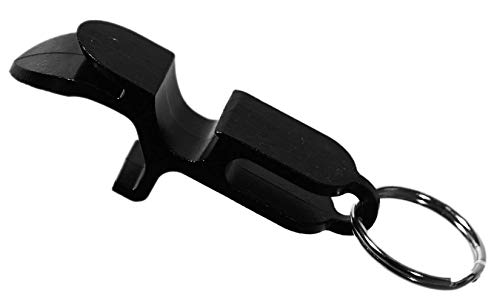 Metal Shotgun Bottle Opener - 4 in 1 Shotgun Tool Beer Tab Opener Bottle Opener Extremely Durable Drinking Games Black