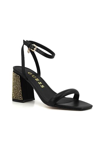 Sandales Guess Fljgellea03 noires femme pour marcher sans douleur avec élégance