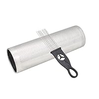 Towwoo 12\ x 4\ Edelstahl Guiro Shaker Musical Latin Percussion Instrument Training Tool mit Schaber für Konzerte Bühnenauftritte und Anfänger