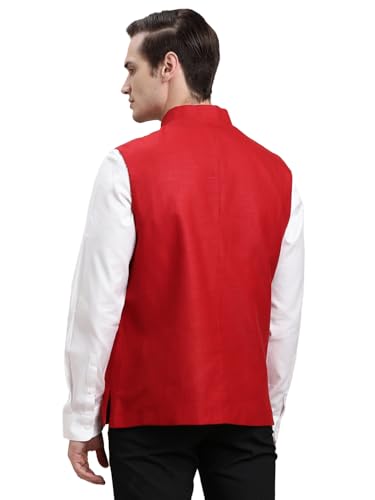 Image of Turtle Men Polycotton Solid Formal Nehru Jacket||Men's Ethnic Jacket