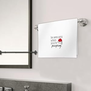 Funny Bathroom Christmas Hand Towels, Christmas Xmas Decor Hand Towels, Funny He Sees You When You’re Decorative Hand Towels for Bathroom, Funny Christmas Xmas Bathroom Decor(16x24 Inch) Funny Bathroom Christmas Hand Towels Christmas Xmas Decor Hand Towels Funny He Sees You When Youre Decorative Hand Towels for Bathroom Funny Christmas Xmas Bathroom Decor16x24 Inch