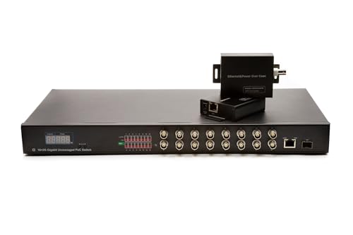Image of Triplett GEM Power Over Coax 16-Port Converter with Power Supply (POC-16PWP)