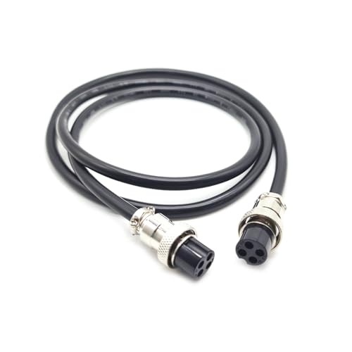 Cable conector GX12 4 pines hembra 2 m metálico miniatura 3
