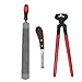 Wnvivi 3Pcs Hoof Repair Tool,Horse Farrier Tools Kit,Double Sided Steel File Hoof Trimmer Tool Kit for Horses Cattle Sheep Donkeys