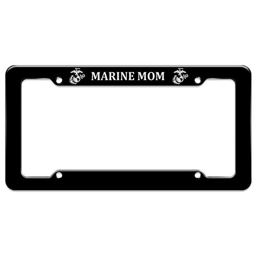 marine mom license plate frame - Graphics and More Marine Mom USMC White Logo on Black Officially Licensed License Plate Tag Frame